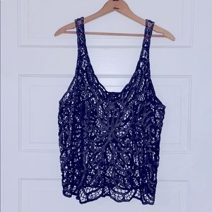 Express All Lace Cropped Tank